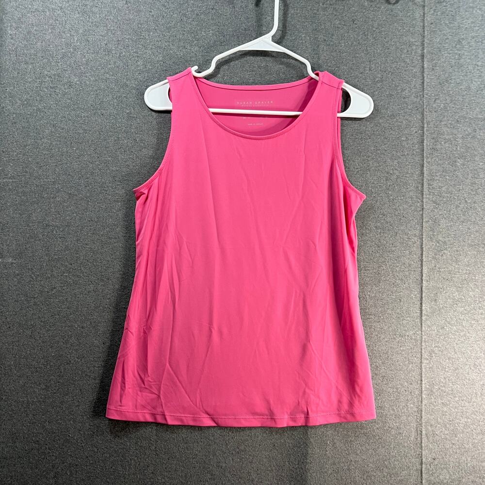 Susan Graver Modern Essentials Liquid Knit A-Line Top Cotton Candy, Small